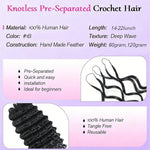 Feather Crochet Human Hair Extensions