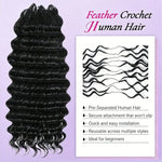 Feather Crochet Human Hair Extensions