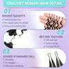 Feather Crochet Human Hair Extensions